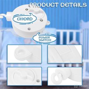 img 1 attached to 🎵 Dhang Mobile Music Box for Infants - Crib Mobile with Rotating Hook in White