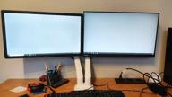 img 1 attached to Mount ONKRON G160 for two monitors 13"-32" desktop, 2 x 8 kg, gas lift, black review by Momchil Borisov ᠌