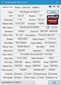 img 8 attached to Video card ASRock AMD Radeon RX 6600 XT Challenger D 8GB OC (RX6600XT CLD 8GO), Retail