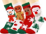 теплые и уютные пушистые носки для женщин и девочек - идеально подходят для зимних праздников и времени тапочек - pack of waysoft женские пушистые носки-тапочки логотип