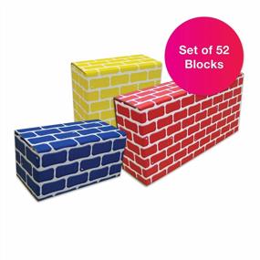 img 2 attached to 52-Piece Edushape Cardboard Baby Blocks - Jumbo & Thick Multi-Colored Stacking Blocks For Educational Play And Learning For Babies, Toddlers, & Kids