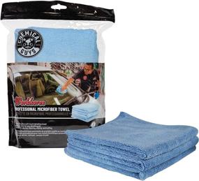 img 1 attached to 🔵 Professional Blue Microfiber Towel: Chemical Guys MICBLUE03 Workhorse 16"x16