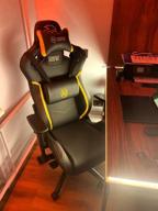 img 1 attached to Gaming chair Sharkoon SHARK ZONE GS10, upholstery: imitation leather, color: black/yellow review by Stanislaw Biedka ᠌