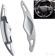 🚗 enhance your hyundai genesis g70 interior: sanrily sport metal cnc billet aluminum steering wheel larger paddle shifter extension covers - silver логотип