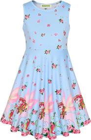 img 4 attached to MODAFANS Sleeveless Sundress Colorful Butterfly Girls' Clothing for Dresses