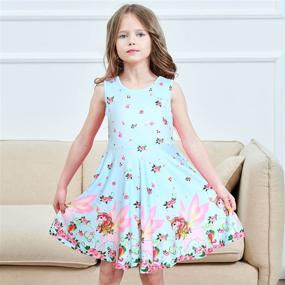 img 3 attached to MODAFANS Sleeveless Sundress Colorful Butterfly Girls' Clothing for Dresses