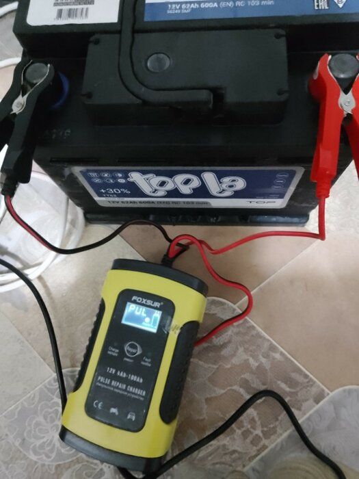 img 1 attached to 🔋 FOXSUR 12V 5A Car Battery Charger & Maintainer - Fully Automatic Intelligent Charger with LCD Screen, Ideal for Charging, Maintaining, and Repairing Batteries in Various Vehicles (Yellow) review by Stanislaw Kimsa ᠌