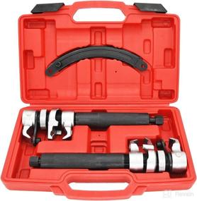 img 4 attached to KAKO Strut Spring Compressor Tool Kit - Coil Spring Compressor Tool Set with Safety Guard and Carrying Case (2 Pcs) for Ultra Rugged Performance