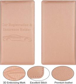 img 1 attached to Cacturism Car Organizer: Keep Your Registration, Insurance And Documents Safe And Secure In Style With Our Magnetic Shut, Rose Gold Case.