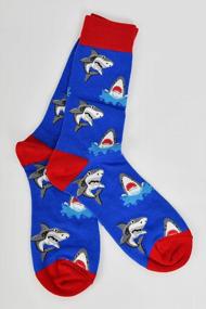 img 1 attached to ARAD Novelty Shark Socks For Men And Women, Crazy Ocean-Themed Apparel