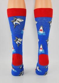 img 3 attached to ARAD Novelty Shark Socks For Men And Women, Crazy Ocean-Themed Apparel