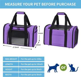 img 1 attached to Pnimaund Airline Approved Pet Carrier - Soft Cat Carriers for Large & Medium Cats, Dog Carriers for Small Dogs - TSA Approved for Cats & Dogs up to 15 Lbs/25 Lbs