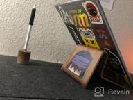 img 1 attached to SAMDI Wood Tablet Stand: Stylish Black Walnut Holder For IPad, Kindle, And Other Tablets (4-13 Inch) review by Christopher Rodriguez