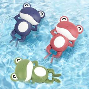 img 4 attached to 🐸 Swimming Frogs Bath Toy Set for Babies and Toddlers - Vibrant, Fun, and Relaxing Water Toys for Baths and Pools.