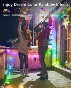 img 2 attached to Transform Your Outdoor Space This Holiday Season With ALITOVE'S Color-Changing Snowflake String Lights: Control With App, Waterproof, 28Ft/50 LEDs.