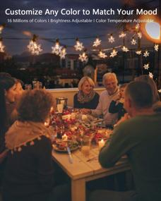 img 1 attached to Transform Your Outdoor Space This Holiday Season With ALITOVE'S Color-Changing Snowflake String Lights: Control With App, Waterproof, 28Ft/50 LEDs.