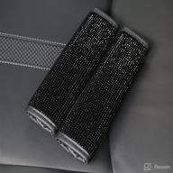 💎 bling bling car seat belt cover: stylish leather shoulder pad for auto, colorful crystal strap(2pcs) логотип