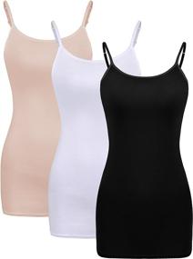img 4 attached to 👚 Satinior Adjustable Spaghetti Camisole for Layering - Women's Clothing, Lingerie, Sleep & Lounge