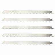 5 pack zuzzee 12-inch stainless steel reciprocating saw blades for food cutting - 3tp big teeth unpainted meat saw blades for frozen meat, beef, turkey, bone & wood. logo