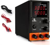 oubel 30v/5a variable lab bench power supply with 4-digit led display and alligator cord logo
