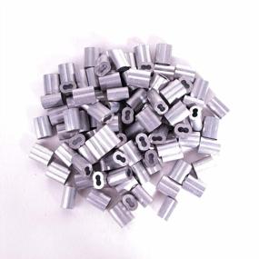 img 2 attached to 100PCS HIGOOD Aluminum Crimping Sleeves For 1/8" Wire Rope And Cable + Bonus 100PCS For 1/16" Diameter - Improved SEO Product Name