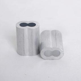 img 1 attached to 100PCS HIGOOD Aluminum Crimping Sleeves For 1/8" Wire Rope And Cable + Bonus 100PCS For 1/16" Diameter - Improved SEO Product Name