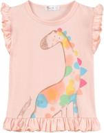 colorful girls' clothing: little 🌈 hand toddler dinosaur tops, tees & blouses logo