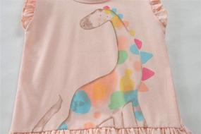 img 1 attached to Colorful Girls' Clothing: Little 🌈 Hand Toddler Dinosaur Tops, Tees & Blouses