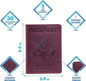 img 3 attached to Кожаная обложка на паспорт Фиолетовая