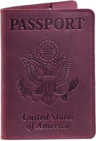 img 4 attached to Кожаная обложка на паспорт Фиолетовая