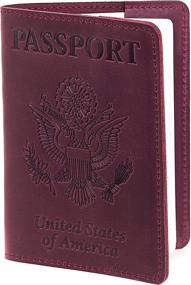 img 1 attached to Кожаная обложка на паспорт Фиолетовая