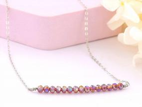 img 1 attached to Ожерелье из стерлингового серебра с драгоценными камнями - идеальный подарок на день рождения для девочек в возрасте 12-21 и 25/30 лет