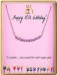 sterling silver gem stone bar necklace - perfect birthday gift for girls ages 12-21 & 25th/30th logo