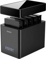 💾 orico 5-bay usb3.0 to sata 3.5" hard drive enclosure – tool-free magnetic external hdd ssd storage case with built-in fan for data backup, nas expansion support up to 80tb (5x16) – ds500u3 logo