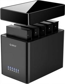 img 4 attached to 💾 ORICO 5-Bay USB3.0 to SATA 3.5" Hard Drive Enclosure – Tool-Free Magnetic External HDD SSD Storage Case with Built-in Fan for Data Backup, NAS Expansion Support up to 80TB (5x16) – DS500U3