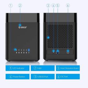 img 1 attached to 💾 ORICO 5-Bay USB3.0 to SATA 3.5" Hard Drive Enclosure – Tool-Free Magnetic External HDD SSD Storage Case with Built-in Fan for Data Backup, NAS Expansion Support up to 80TB (5x16) – DS500U3