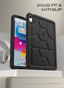 img 2 attached to Protect Your New IPad 10.9 10Th Generation With Poetic TurtleSkin - Heavy Duty Shockproof Silicone Case Cover In Black