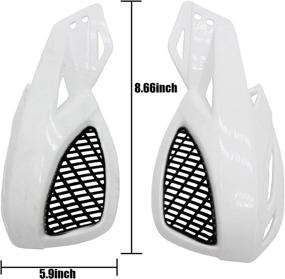 img 3 attached to 🏍️ Lozom 7/8" Motorcycle Handguards: Ultimate Protection for Motocross Supermoto Racing, Dirt Bike, ATV - White