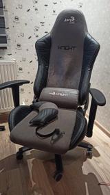 img 7 attached to Computer chair AeroCool Knight gaming, upholstery: imitation leather/textile, color: Iron Black