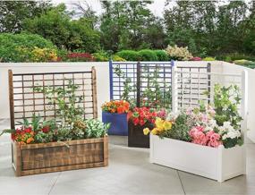 img 1 attached to Enhance Your Garden With BrylaneHome Flower Box And Trellis In Black