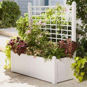 img 2 attached to Enhance Your Garden With BrylaneHome Flower Box And Trellis In Black