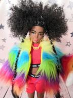 img 3 attached to Barbie Doll Extra in rainbow coat GVR04 multicolor review by Eva Floris ᠌