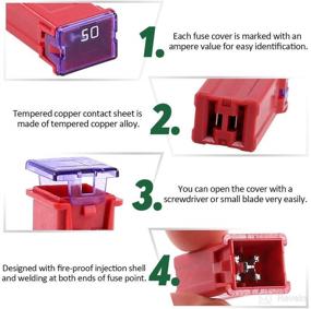 img 1 attached to 🔌 10 Pc Automotive Low Profile JCASE Fuse 30 Amp Kit for Ford, Chevy/GM, Nissan, Toyota: Ideal for Pickup Trucks, Cars, and SUVs