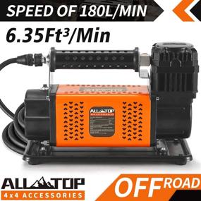 img 3 attached to ALL-TOP Heavy Duty Air Compressor Kit - 12V Portable Inflator With 6.35CFM For Offroad And Truck Tires, Car And RV Tire Air Pump - Max 150PSI For SUV, Jeep, 4X4 Vehicles