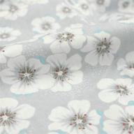 floral print cotton sewing fabric by hanjunzhao - 39 x 63 inches (approx 1.09 x 1.75 yards) logo