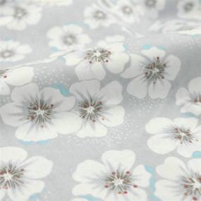 img 4 attached to Floral Print Cotton Sewing Fabric By Hanjunzhao - 39 X 63 Inches (Approx 1.09 X 1.75 Yards)
