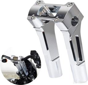 img 4 attached to 🔧 Sresk Straight Handlebar Risers: Chrome, 6" - Perfect Fit for H-D M8 Softail Street Bob 2018-2021