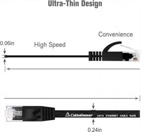 img 1 attached to Комплект из 10 кабелей Ethernet Cat 6 с плоской конструкцией и высокой пропускной способностью для более быстрого подключения к Интернету