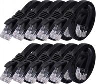 10-pack of cat 6 ethernet cables with flat design and high bandwidth for faster internet connectivity logo