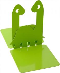 img 1 attached to Cute Dinosaur Bookends for Kids - Artkingdome Book Ends, Books Holder Racks Stand, Desk/School/Library Decorative Bookends - 1 Pair, Green